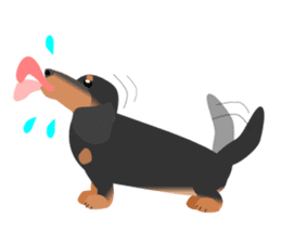 Dachshund Black & Tan (dog stamp series) sticker #1015268