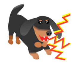 Dachshund Black & Tan (dog stamp series) sticker #1015270