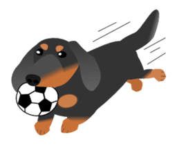 Dachshund Black & Tan (dog stamp series) sticker #1015271