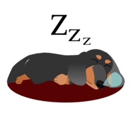 Dachshund Black & Tan (dog stamp series) sticker #1015272