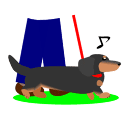 Dachshund Black & Tan (dog stamp series) sticker #1015273
