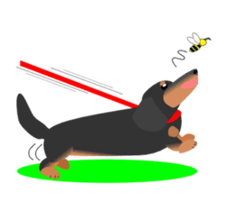 Dachshund Black & Tan (dog stamp series) sticker #1015274