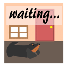 Dachshund Black & Tan (dog stamp series) sticker #1015275