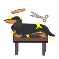 Dachshund Black & Tan (dog stamp series) sticker #1015278