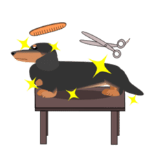 Dachshund Black & Tan (dog stamp series) sticker #1015278
