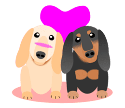 Dachshund Black & Tan (dog stamp series) sticker #1015280