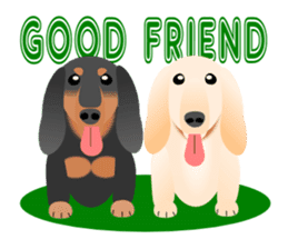 Dachshund Black & Tan (dog stamp series) sticker #1015281