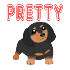 Dachshund Black & Tan (dog stamp series) sticker #1015283