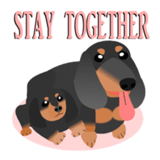 Dachshund Black & Tan (dog stamp series) sticker #1015284