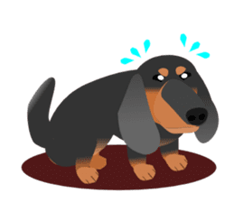 Dachshund Black & Tan (dog stamp series) sticker #1015286