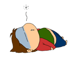 Single-edged eyelids on the flat face 2 sticker #1015376