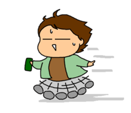 Single-edged eyelids on the flat face 2 sticker #1015380