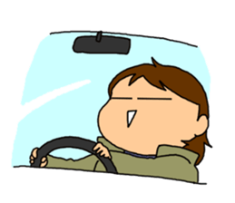 Single-edged eyelids on the flat face 2 sticker #1015395