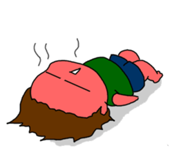 Single-edged eyelids on the flat face 2 sticker #1015405