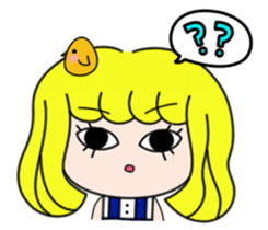 Hello mushroom head girl! sticker #1016093