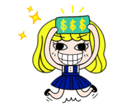 Hello mushroom head girl! sticker #1016107