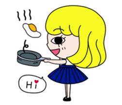 Hello mushroom head girl! sticker #1016115