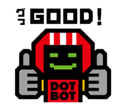 Timid robot | DOTMAN 1.0 sticker #1016290