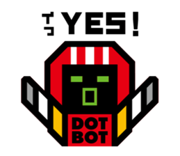 Timid robot | DOTMAN 1.0 sticker #1016291