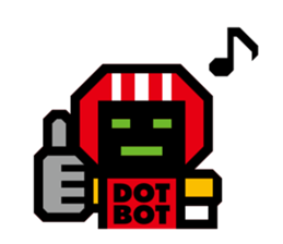 Timid robot | DOTMAN 1.0 sticker #1016292
