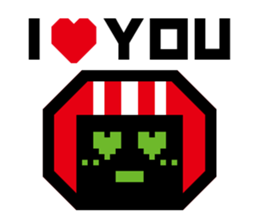 Timid robot | DOTMAN 1.0 sticker #1016299