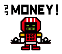 Timid robot | DOTMAN 1.0 sticker #1016309