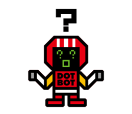 Timid robot | DOTMAN 1.0 sticker #1016312