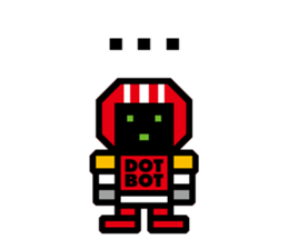 Timid robot | DOTMAN 1.0 sticker #1016314