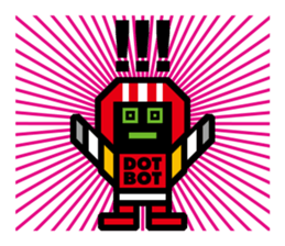 Timid robot | DOTMAN 1.0 sticker #1016315