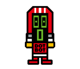 Timid robot | DOTMAN 1.0 sticker #1016316