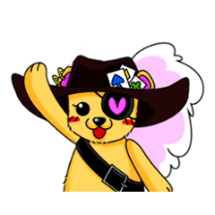 pretty bear Sticker
