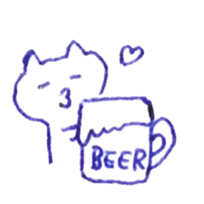 Ballpointpen Cat Sticker sticker #1017563