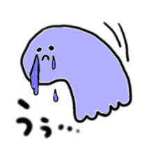 Rainbow-colored ghost sticker #1018142