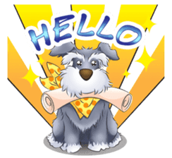 Schnauzer party sticker #1019207