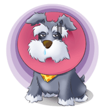 Schnauzer party sticker #1019208