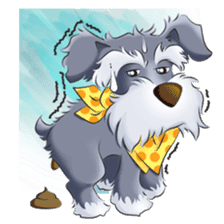 Schnauzer party sticker #1019209