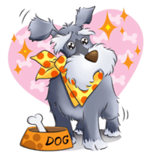 Schnauzer party sticker #1019210