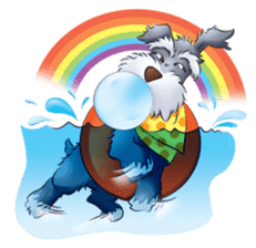 Schnauzer party sticker #1019211