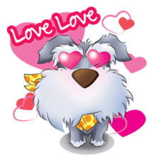 Schnauzer party sticker #1019215