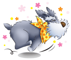 Schnauzer party sticker #1019220