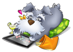 Schnauzer party sticker #1019226