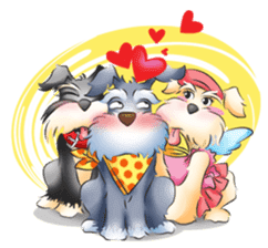 Schnauzer party sticker #1019227