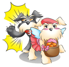 Schnauzer party sticker #1019228