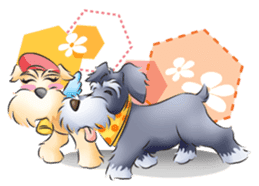 Schnauzer party sticker #1019230