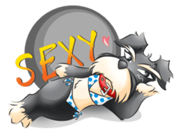 Schnauzer party sticker #1019231