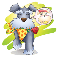Schnauzer party sticker #1019233