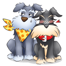 Schnauzer party sticker #1019235