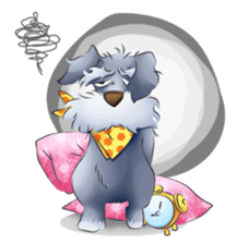 Schnauzer party sticker #1019238