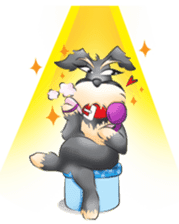 Schnauzer party sticker #1019241