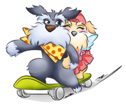 Schnauzer party sticker #1019242